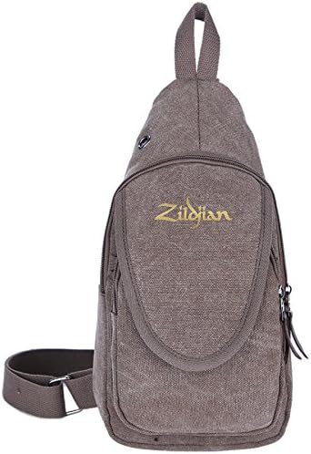 Ksrthai Cool Golden Zildjian Cool Outdoor Sports Casual Canvas Unbalance Backpack Crossbody Sling Bag Shoulder Bag Chest Bag