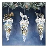 Majestic Wolves Of Winter Collectible Christmas Tree Wolf Ornament Collection: Set One