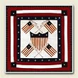 AbsorbaStone Coaster set~ Stars and Stripes ~4 Tile Drink Coasters ~ code 563C