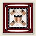 AbsorbaStone Coaster set~ Stars and Stripes ~4 Tile Drink Coasters ~ code 563C