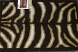 Brown Zebra Stripe Throw Accent Rug Skid Resist Area