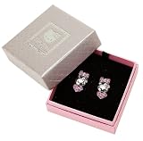 Hello Kitty Stud Earrings: Pink Rhinestone