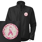 Artsmith, Inc. Women's Embroidered Jacket Cancer Pink Ribbon Flower - 2X Artsmith, Inc. Women's Embroidered Jacket Cancer Pink Ribbon Flower - 2X