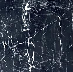 CHINA BLACK MARBLE 12x12" POLISHED (WITH WHITE VEIN)
