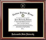 Jacksonville State University Gamecocks - Embossed Seal - Mahogany Gold Trim - Diploma Frame