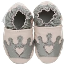 Robeez Infant/Toddler Crown Slip-On With Socks,Pastel Pink,0-6 Months (US Infant 1-2 M)