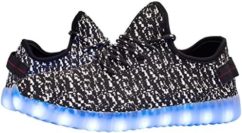 Tokee Unisex Led Light Up Shoes USB Cable Charging Luminous Sneakers