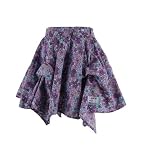 camo floral print asymmetrical skirt