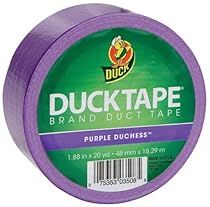 Duck Brand 1265017 Colored Duct Tape, Purple, 1.88-Inch by 20 Yards, Single Roll