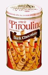 Pirouline Rolled Wafers, Dark Chocolate, 14-Ounce Tins (Pack of 6)