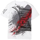 Tapout Boys 8-20 Evidence Short-Sleeve Tee, White, Large
