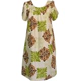 MuuMuu House Dress - Authentic Hawaiian Petal Sleeves Pull-Over Caftan/Kaftan Aloha House Dress - Regular and Plus Size