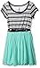 Bonnie Jean Girls' Stripe To Solid Short Sleeve Dress