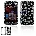 BlackBerry 9530/9500 Storm Cell Phone Black/Silver Stars Design Protective Case Faceplate Cover