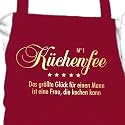 N°1 KÜCHENFEE - Das größte Glück für einen Mann ... Kochschürze, Küchenschürze - Die Geschenkidee für den Küchenschatz!