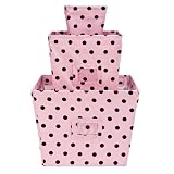 Trend Lab Pink/Brown Maya Storage Bin 3pc