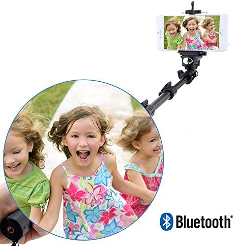 Enpassion Monopod Selfie Stick - for GoPro Hero 1 2 3 3+ 4,Camera and Cell Phone with Bluetooth Remote Control & GoPro Mount