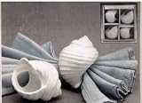 Set Of 4 Sanibel Sands Shell Shape Napkin Rings For Beach And Seashore Kitchen Or Dining Decor