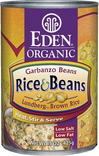 Eden Organic Rice & Beans, Garbanzo Beans, Lundberg Brown Rice, 15-Ounce Cans (Pack of... by Eden Organic