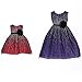 Crayon Kids Baby Girls Red Velvet Flower Sash Sequin Christmas Dress 6-24M