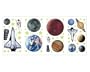 Outer Space Astronaut Planet Wall Appliques Wallpaper Stickers