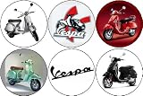Set of 6 VESPA SCOOTERS 1.25
