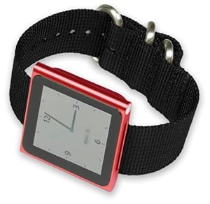 iPod Nano Watch Band - Black Nylon