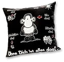 Sheepworld 40158 Kissen schwarz "Ohne Dich ist alles doof."