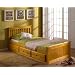 MISSION SINGLE BED 3 FT CAPTAIN-3DRAWER IN WAX