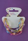 Card of 6 Girls Multi Seed Flower Bracelets