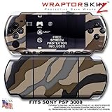 Camouflage Brown WraptorSkinz Skin and Screen Protector Kit fits Sony PSP 3 ....