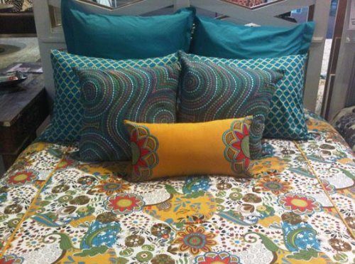 Saphia Bedding Set, QUEEN, TEAL GOLD On Sale