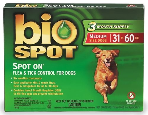 Farnam Bio Spot On Flea & Tick Control for Dogs 31 to 60-lbs