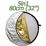 panneau réflecteur argent ; noir ;or ; blanc/ Diffuseur pliable 80 cm Photo; Studio, réflecteur pliable 5 en 1 avec sac de transport