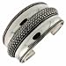 Sterling Silver Thick Basket Weave Braided Cuff Bangle