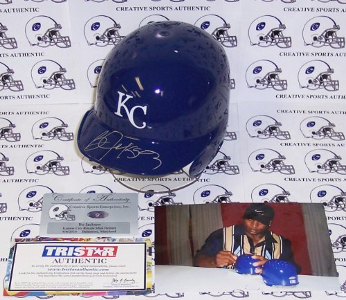 Bo Jackson Hand Signed Kansas City Royals Mini Helmet - Autographed MLB Helmets and Hats
