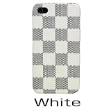 「【iPhone4/4S対応】チェック柄ファッションケース【ホワイト】☆気品ある落ち着いた雰囲気のスマホケース」の画像