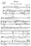 Massenet: Manon - Ah! Fuyez, douce image - Des Grieux, tenor: Instantly download and print sheet music