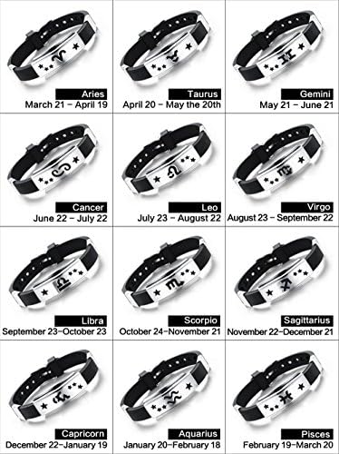 12 constellation Aries Stainless steel Bangle for Men&Women