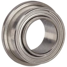 Dynaroll Precision Miniature Ball Bearing, ABEC-5, Double Shielded, Flanged, Extended Inner Ring, Stainless Steel