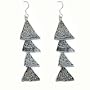 Handmade Earrings Sterling Silver Jewelry 3 inches (ers205)