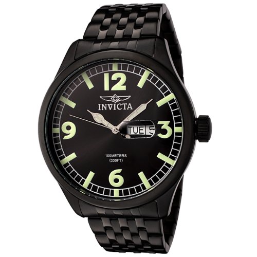 Invicta Men's 0450 II Collection Black Ion-Plated Stainless Steel Watch