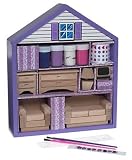 Decorate Your Own Dollhouse Furniture - Living Room 6-piece Set