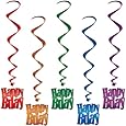 Happy Birthday Whirls   (5/Pkg)
