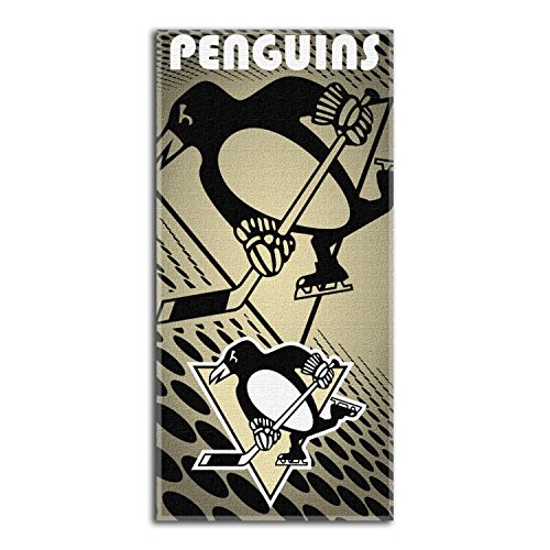 NHL Pittsburgh Penguins Emblem Beach Towel, 28 x 58-Inch