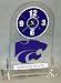 Kansas State University Wildcats NCAA Desk Top/Table Top Acrylic Clock