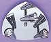 Kitchen & Housewares : Micromark MM30710 Astron GU10 Mains Voltage Triple Cluster Spotlight in Polished Chrome