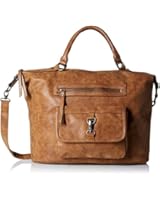 DEL MANO Sueded Convertible Top-Handle Bag