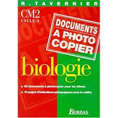 Biologie CM2, cycle 3. Fiches à photocopier