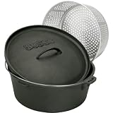 Bayou Classic Dutch Ovens With Basket 8.5 Quart Cast Iron Dutch Oven
